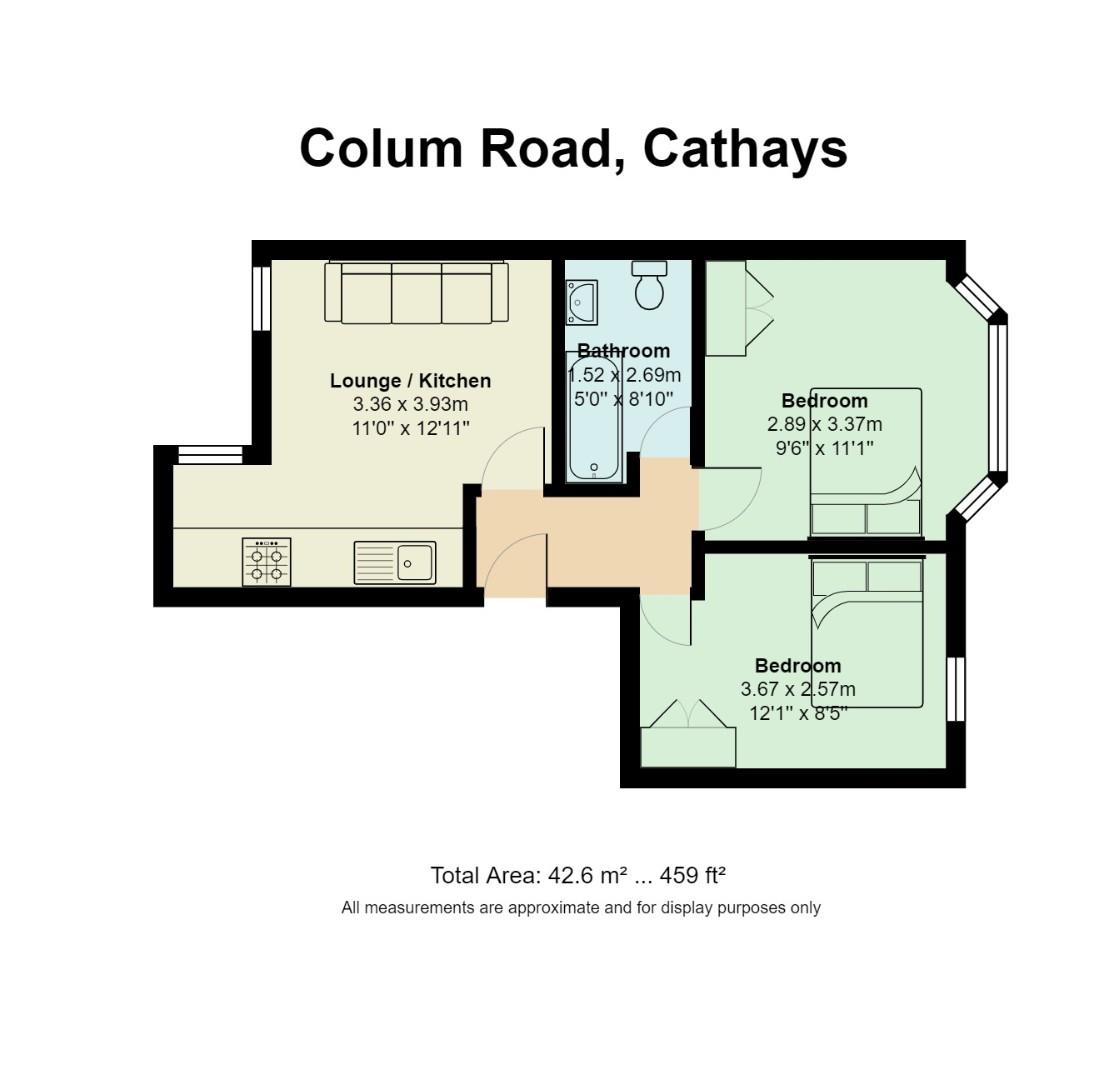 Floorplan for Colum Road, Cathays